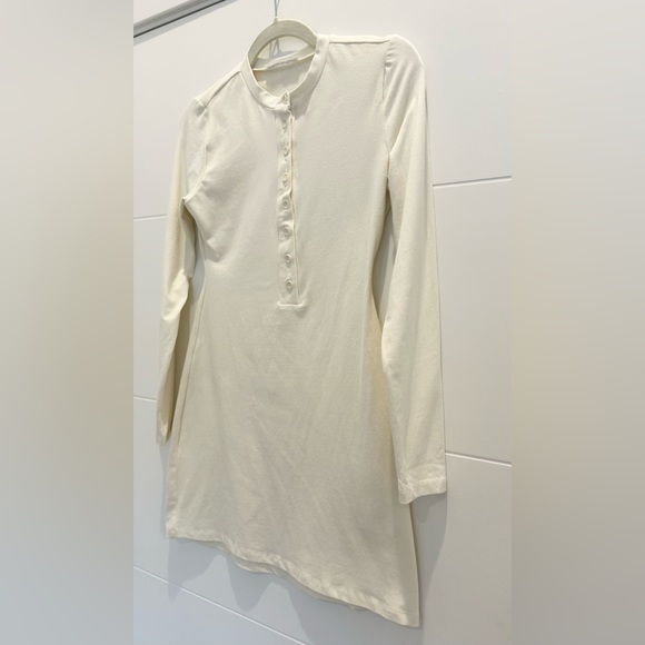 Reformation Crew Neck Dress Cream Size Small - Picture 10 of 12